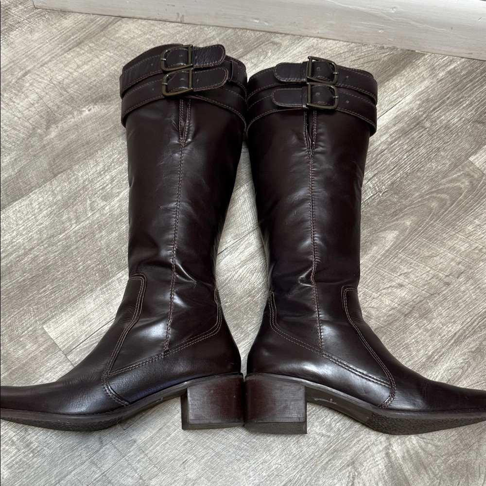 Naturalizer Rich Brown Heeled Boots - Picture 9 of 16